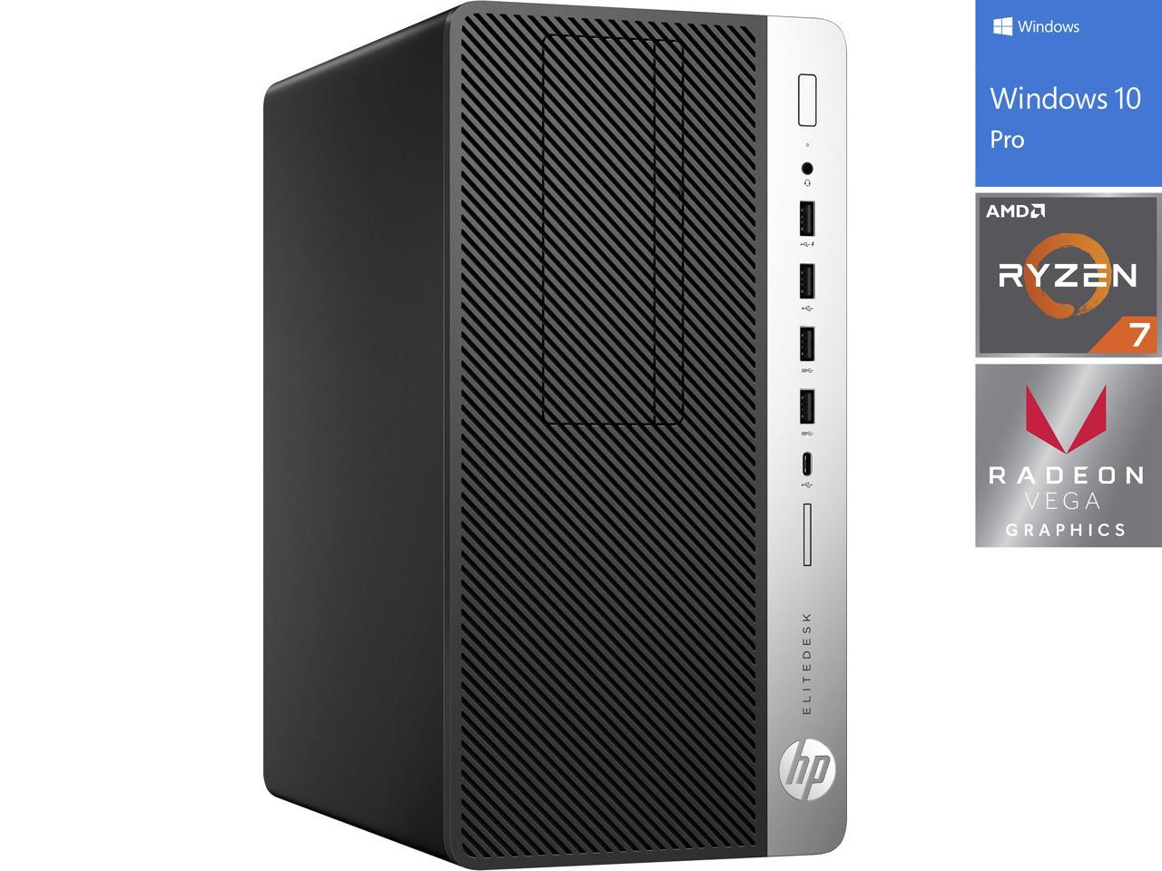 HP EliteDesk 705 G4 Desktop, AMD Ryzen 7 2700 Upto 4.1GHz, 16GB RAM, 256GB NVMe SSD + 1TB HDD, AMD Radeon R7 430, DVDRW, DisplayPort, Wi-Fi, Bluetooth, Windows 10 Pro